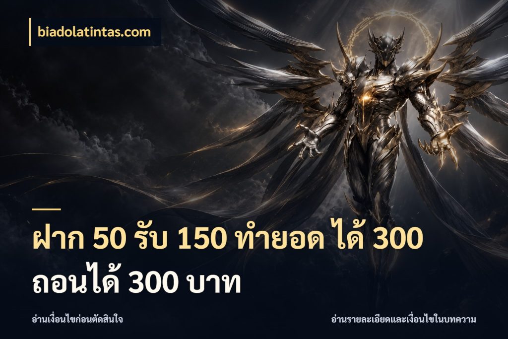 ฝาก 50 รับ 150 ทํายอด ได้ 300 ถอนได้ 300 บาท โปรกับเกมที่ชอบเลือกให้ตรงสไตล์ กับ biadolatintas.com
