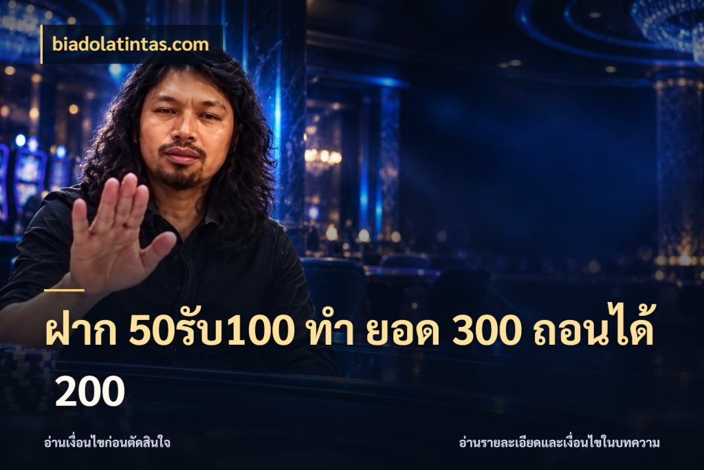 ฝาก 50รับ100 ทํา ยอด 300 ถอนได้ 200 จับคู่โบนัสกับสไตล์เกมที่ชอบ ในมุม biadolatintas.com