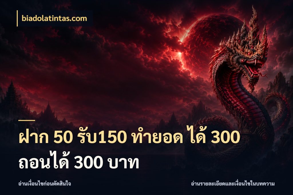 ฝาก 50 รับ150 ทำยอด ได้ 300 ถอนได้ 300 บาท โปรกับเกมที่ชอบเลือกให้ตรงสไตล์ สไตล์ biadolatintas.com