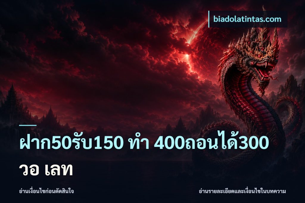 ฝาก50รับ150 ทํา 400ถอนได้300 วอ เลท