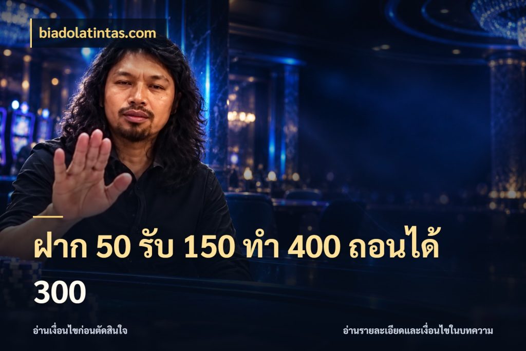 ฝาก 50 รับ 150 ทํา 400 ถอนได้ 300 สายโบนัสเลือกจังหวะสนุกได้อย่างไร กับ biadolatintas.com