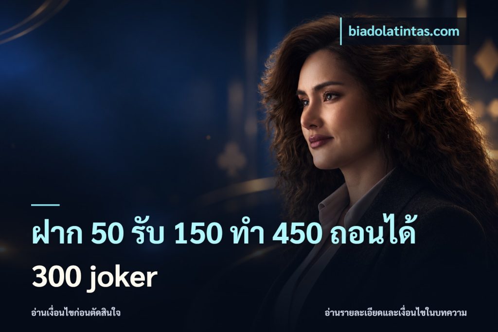 ฝาก 50 รับ 150 ทํา 450 ถอนได้ 300 joker