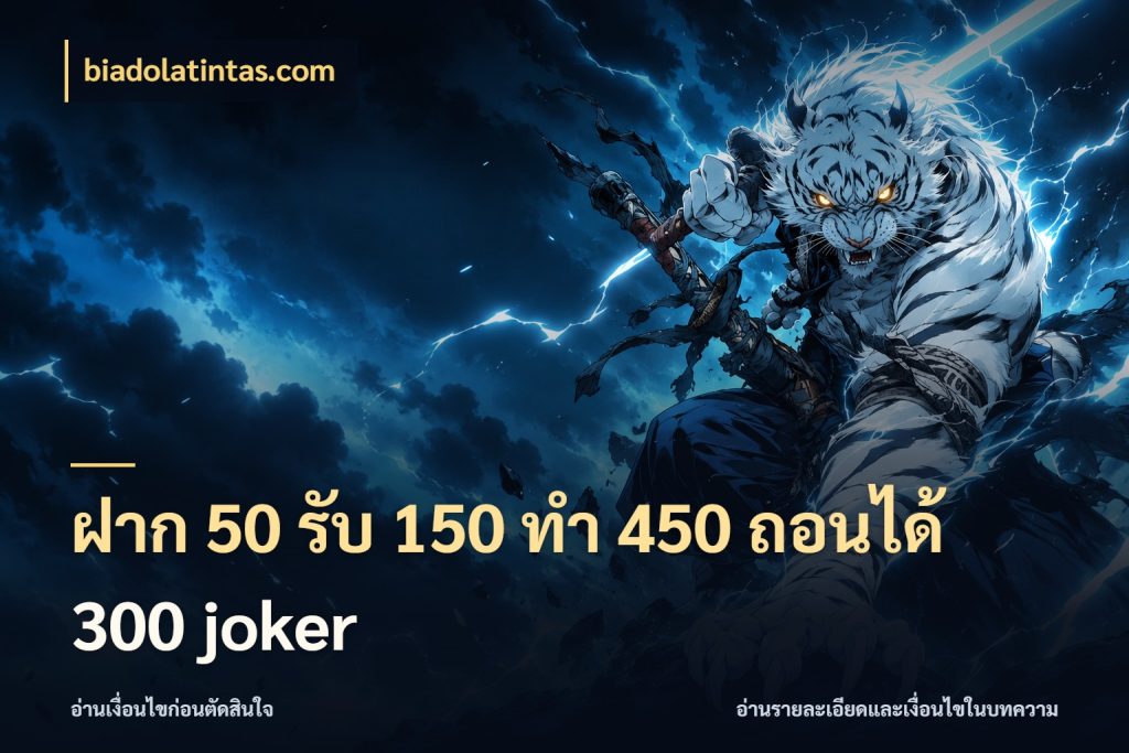 ฝาก 50 รับ 150 ทํา 450 ถอนได้ 300 joker biadolatintas.com รูปแบบโบนัสกับสิทธิ์ของสายเกม