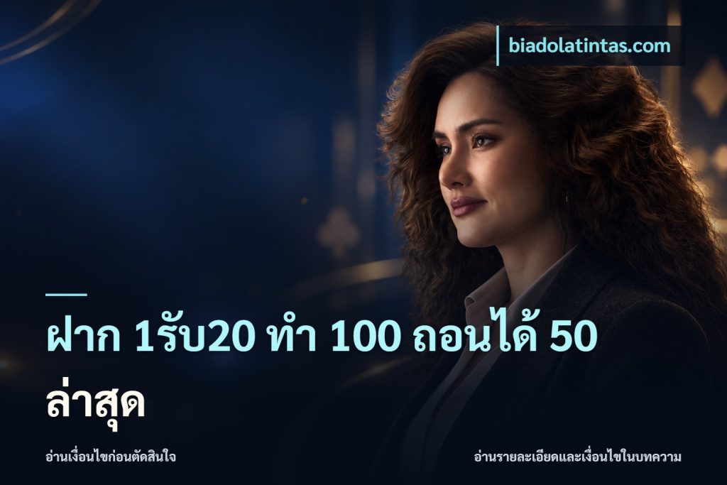 ฝาก 1รับ20 ทํา 100 ถอนได้ 50 ล่าสุด