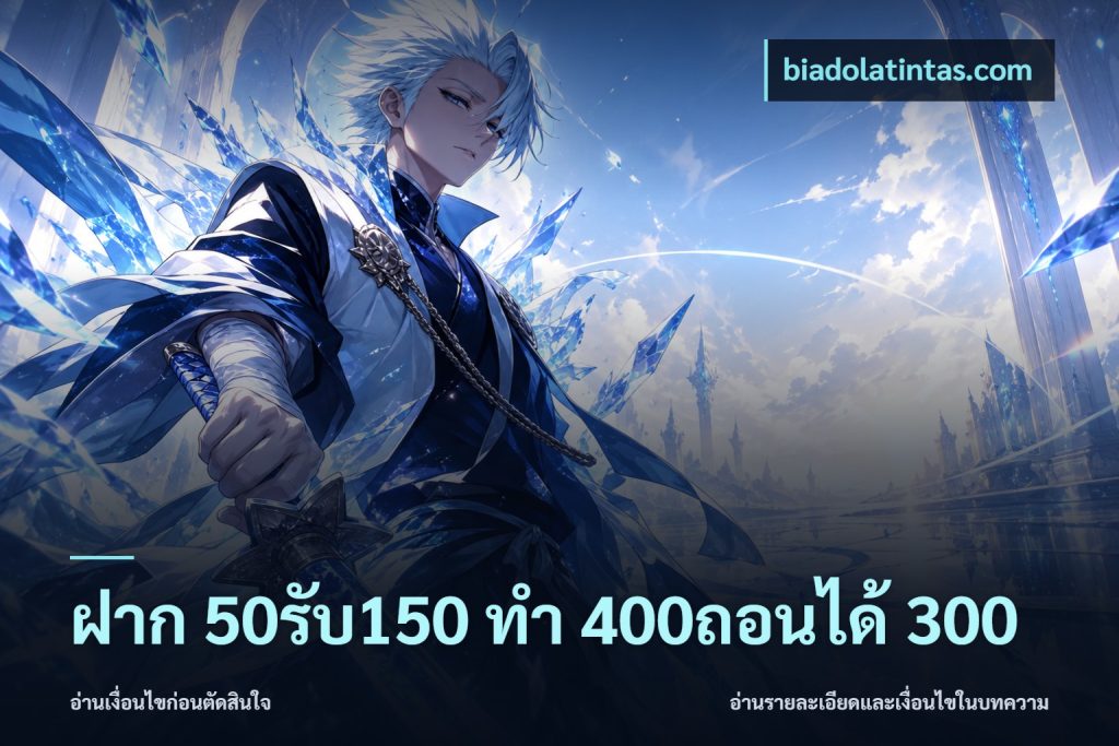 ฝาก 50รับ150 ทํา 400ถอนได้ 300