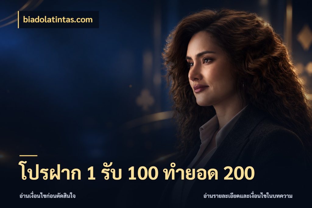 โปรฝาก 1 รับ 100 ทำยอด 200 biadolatintas.com โปรกับเกมที่ชอบเลือกให้ตรงสไตล์