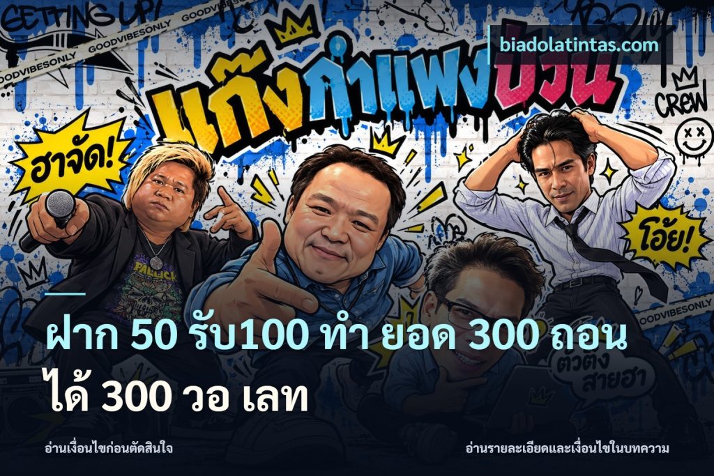 ฝาก 50 รับ100 ทํา ยอด 300 ถอนได้ 300 วอ เลท