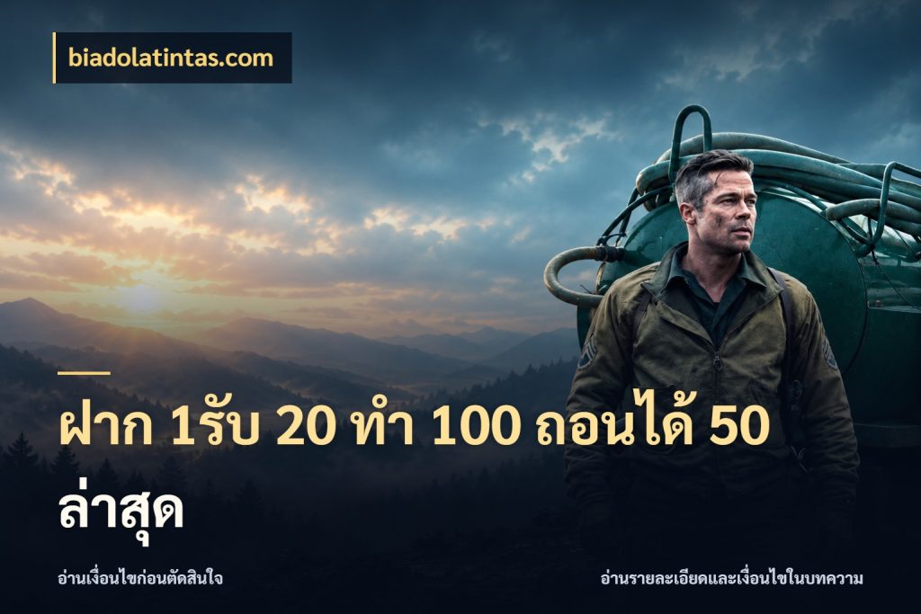 ฝาก 1รับ 20 ทำ 100 ถอนได้ 50 ล่าสุด จับประเด็นยอดรับก่อนเลือกความสนุก กับ biadolatintas.com