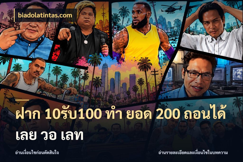 ฝาก 10รับ100 ทํา ยอด 200 ถอนได้เลย วอ เลท เครดิตกับรูปแบบโปรที่ตรงใจ กับ biadolatintas.com