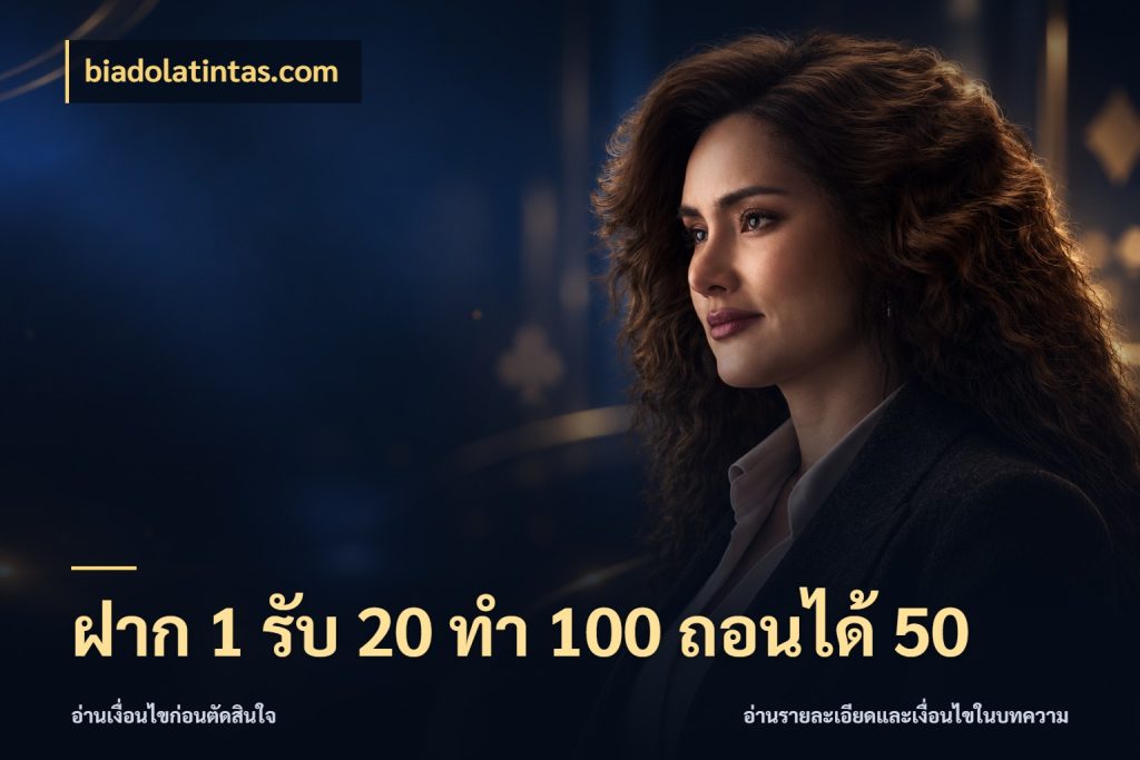 ฝาก 1 รับ 20 ทำ 100 ถอนได้ 50 เปิดมุมโปรให้เข้ากับเกมแนวโปรด ในมุม biadolatintas.com