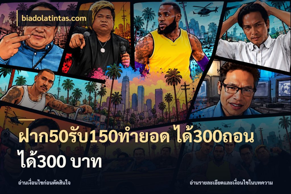 ฝาก50รับ150ทำยอด ได้300ถอนได้300 บาท จับประเด็นยอดรับก่อนเลือกความสนุก สไตล์ biadolatintas.com