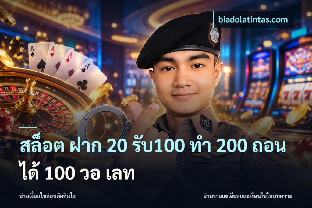 สล็อต ฝาก 20 รับ100 ทํา 200 ถอนได้ 100 วอ เลท