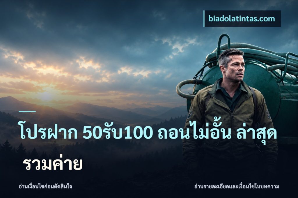 โปรฝาก 50รับ100 ถอนไม่อั้น ล่าสุด รวมค่าย