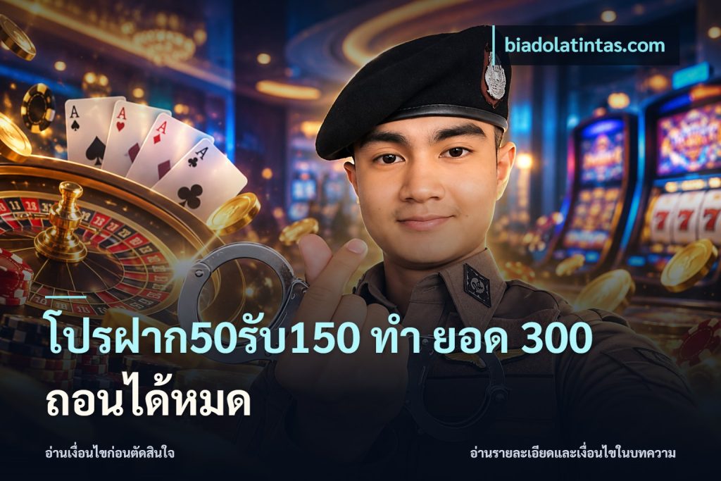 โปรฝาก50รับ150 ทํา ยอด 300 ถอนได้หมด