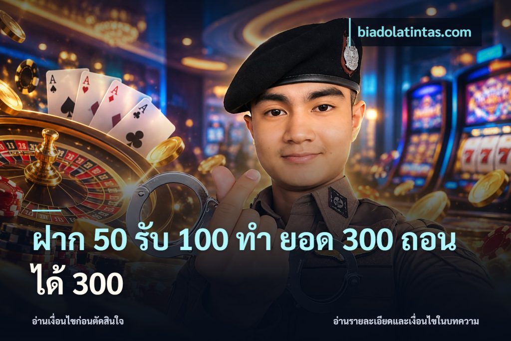 ฝาก 50 รับ 100 ทํา ยอด 300 ถอนได้ 300