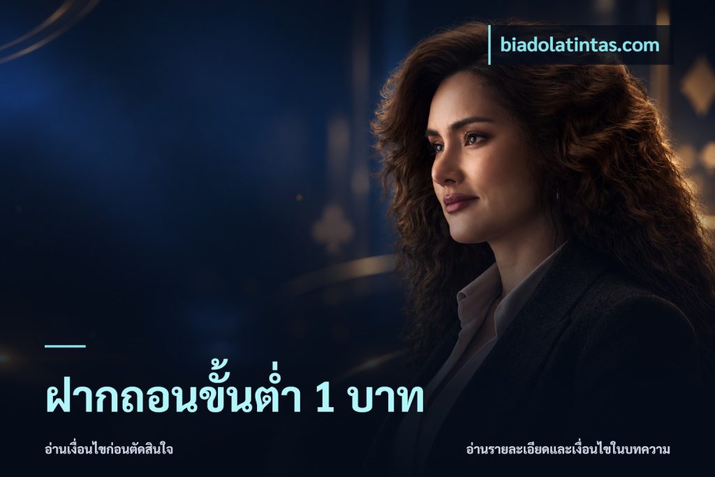 ฝากถอนขั้นต่ำ 1 บาท