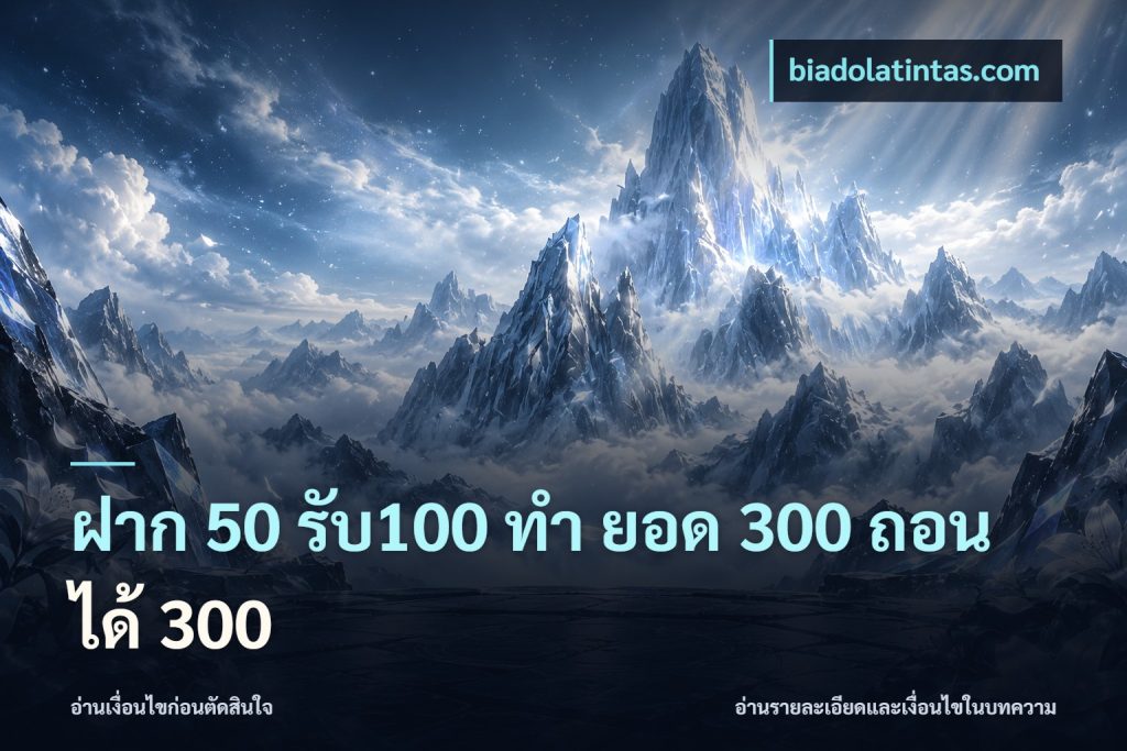 ฝาก 50 รับ100 ทํา ยอด 300 ถอนได้ 300