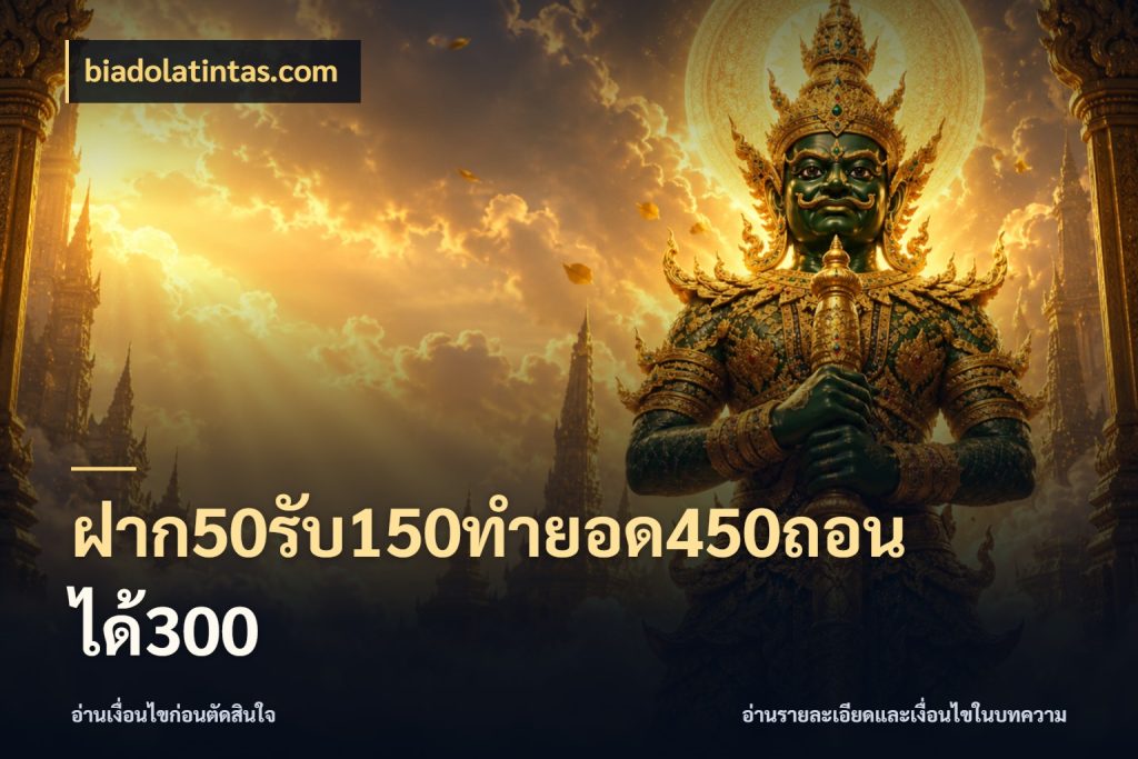 ฝาก50รับ150ทำยอด450ถอนได้300 biadolatintas.com โปรยอดรับที่สายเกมสนใจ