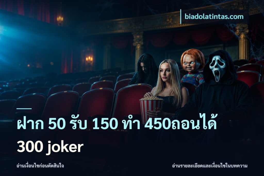ฝาก 50 รับ 150 ทํา 450ถอนได้ 300 joker