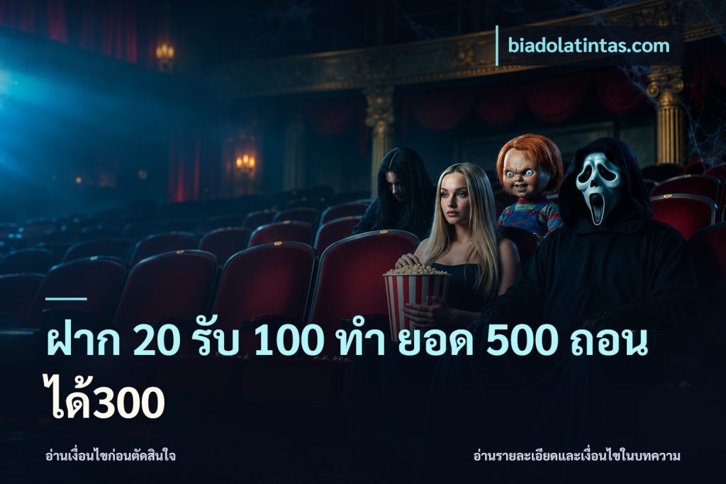 ฝาก 20 รับ 100 ทํา ยอด 500 ถอนได้300