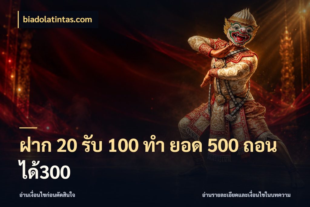 ฝาก 20 รับ 100 ทํา ยอด 500 ถอนได้300 เครดิตกับรูปแบบโปรที่ตรงใจ ในมุม biadolatintas.com