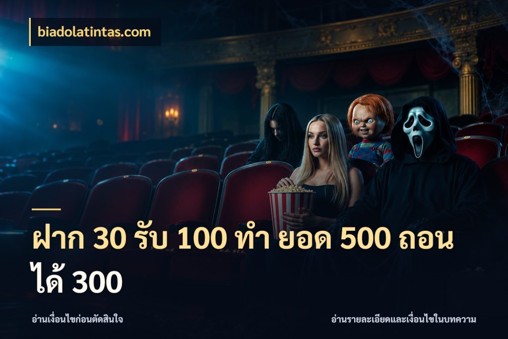 ฝาก 30 รับ 100 ทํา ยอด 500 ถอนได้ 300 เปิดมุมโปรให้เข้ากับเกมแนวโปรด กับ biadolatintas.com