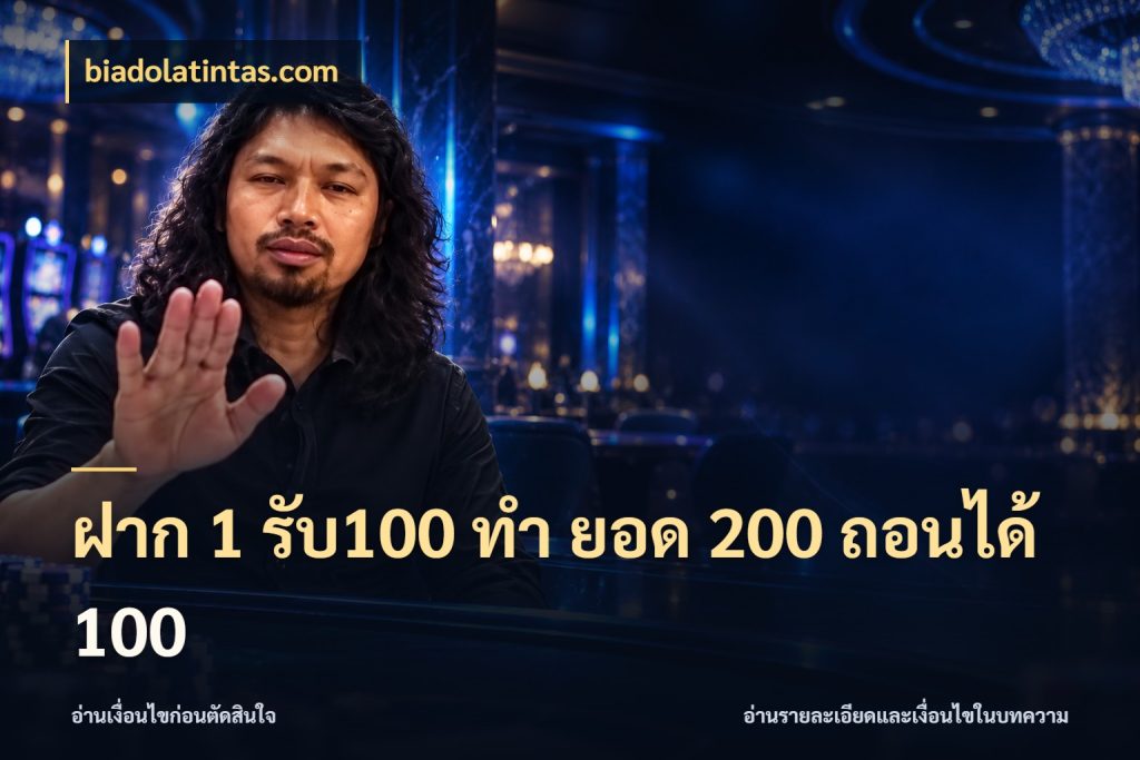 ฝาก 1 รับ100 ทํา ยอด 200 ถอนได้ 100 biadolatintas.com สีสันของโปรฝากและยอดรับ