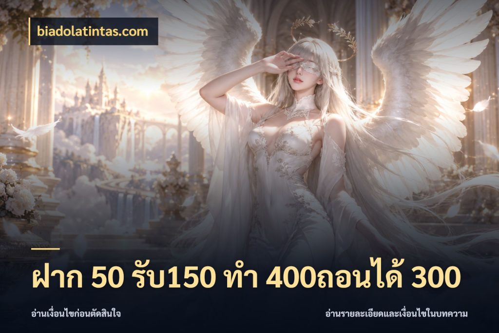 ฝาก 50 รับ150 ทํา 400ถอนได้ 300 โปรกับเกมที่ชอบเลือกให้ตรงสไตล์ กับ biadolatintas.com